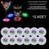 Renkli LED Işıklı Bardak Altlığı - Dekoratif (12 Adet, Pilli)