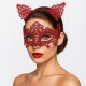 Romantik Kırmızı Dantel Maske Seti – Kedi Kulaklı Taç ve Maske 3 No Romantik Kırmızı Dantel Maske Seti – Kedi Kulaklı Taç ve Maske 3 No