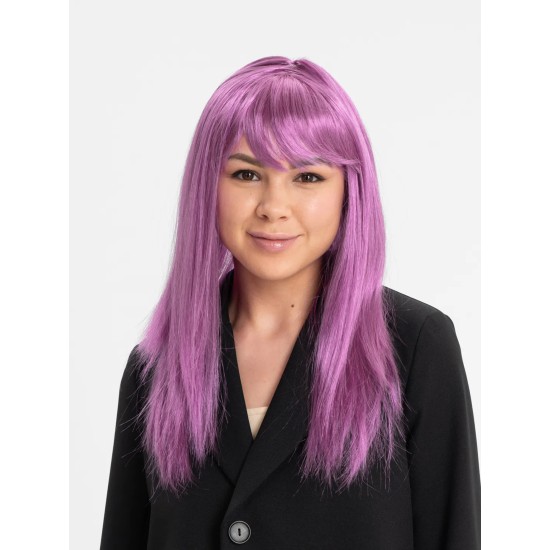 Rose Pembe Renk Düz Kesim Uzun Parti Peruğu Takma Saç Rose Pembe Renk Düz Kesim Uzun Parti Peruğu Takma Saç