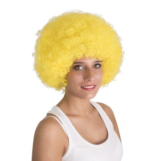 Sarı Renk Kıvırcık Afro Bonus Peruk Sarı Renk Kıvırcık Afro Bonus Peruk