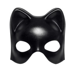 Siyah Deri Görünümlü Kedi Maskesi – Cosplay & Maskeli B