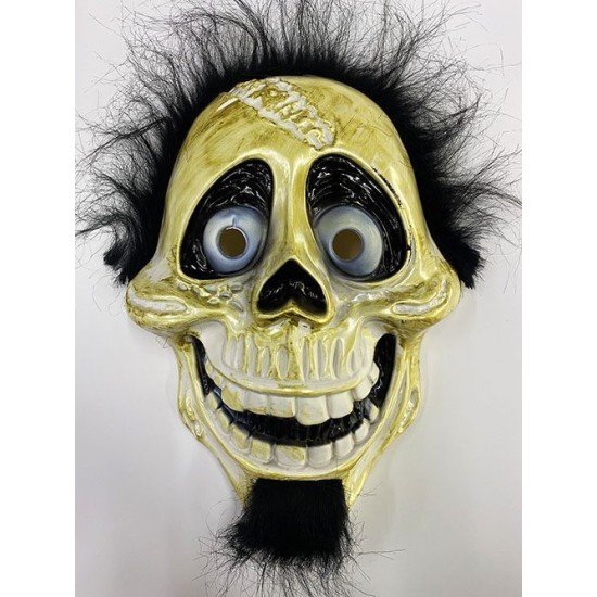 Siyah Peluş Saçlı Coco Hector Rivera Maskesi 25x23 cm Siyah Peluş Saçlı Coco Hector Rivera Maskesi 25x23 cm