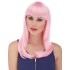 Soft Pembe Renk Uzun Düz Parti Peruğu