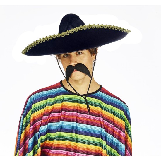 Sombrero Meksika Şapkası Mariachi Altın Şeritli Yetişkin Boy Sombrero Meksika Şapkası Mariachi Altın Şeritli Yetişkin Boy