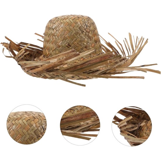Tropikal Parti Naturel Hasır Hawaii Şapkası 13x36 cm Tropikal Parti Naturel Hasır Hawaii Şapkası 13x36 cm