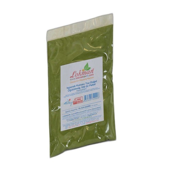 Ispanak Kurusu Toz Doğal Öğütülmüş 100 Gr Paket Ispanak Kurusu Toz Doğal Öğütülmüş 100 Gr Paket