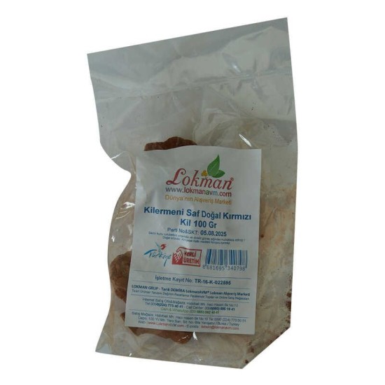 Kilermeni Saf Doğal Kırmızı Kil 100 Gr Paket Kilermeni Saf Doğal Kırmızı Kil 100 Gr Paket