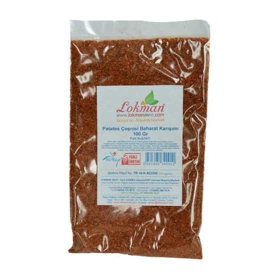 Kızarmış Patates Baharatı Çeşnisi Karışımı 100 Gr Paket Kızarmış Patates Baharatı Çeşnisi Karışımı 100 Gr Paket