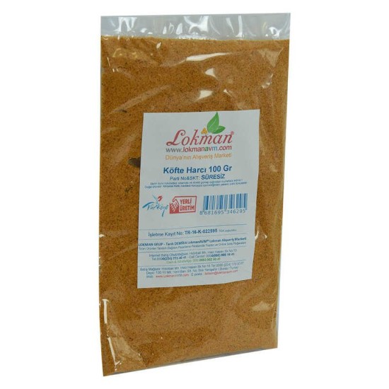 Köfte Harcı Baharat Karışımı 100 Gr Paket Köfte Harcı Baharat Karışımı 100 Gr Paket