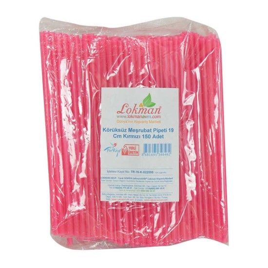 Körüksüz Pipet Ayran Kola Meşrubat Pipeti 19 Cm Kırmızı 150 Adet Paket Körüksüz Pipet Ayran Kola Meşrubat Pipeti 19 Cm Kırmızı 150 Adet Paket