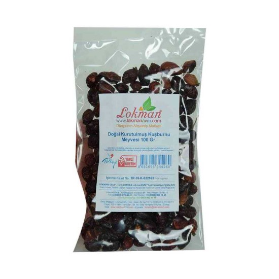 Kuşburnu Doğal Kurutulmuş 100 Gr Paket Kuşburnu Doğal Kurutulmuş 100 Gr Paket