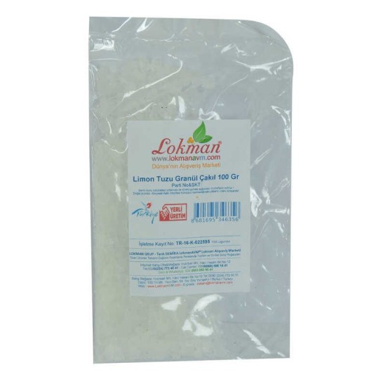 Limon Tuzu Granül Çakıl 100 Gr Paket Limon Tuzu Granül Çakıl 100 Gr Paket