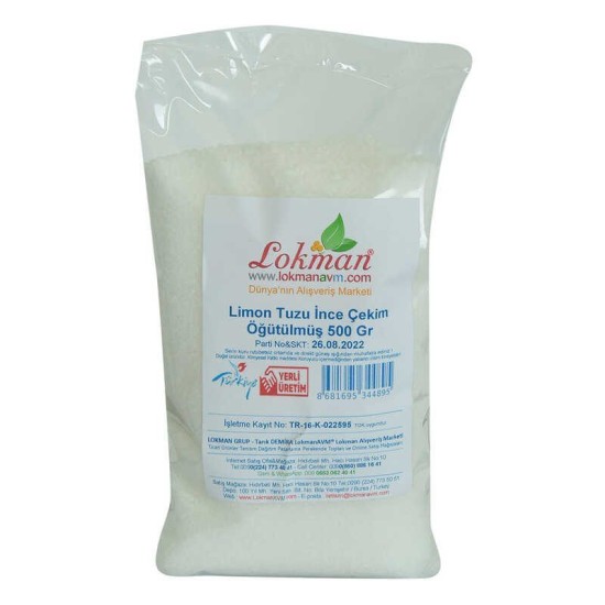 Limon Tuzu İnce Çekim Öğütülmüş 500 Gr Paket Limon Tuzu İnce Çekim Öğütülmüş 500 Gr Paket