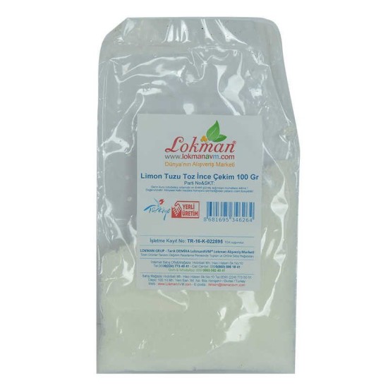 Limon Tuzu Toz İnce Çekim 100 Gr Paket Limon Tuzu Toz İnce Çekim 100 Gr Paket