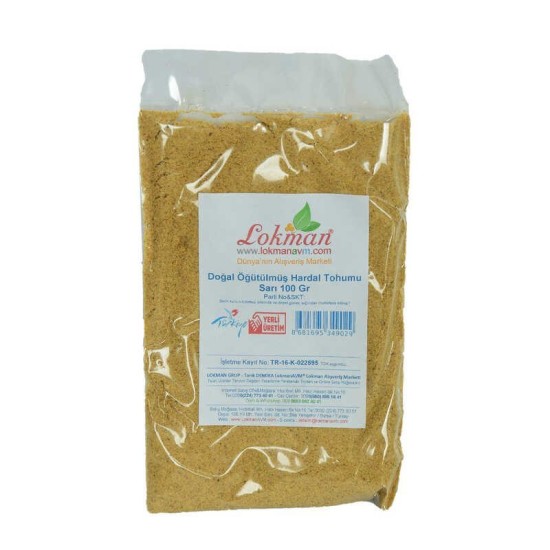 Hardal Tohumu Öğütülmüş Doğal Sarı 100 Gr Paket Hardal Tohumu Öğütülmüş Doğal Sarı 100 Gr Paket