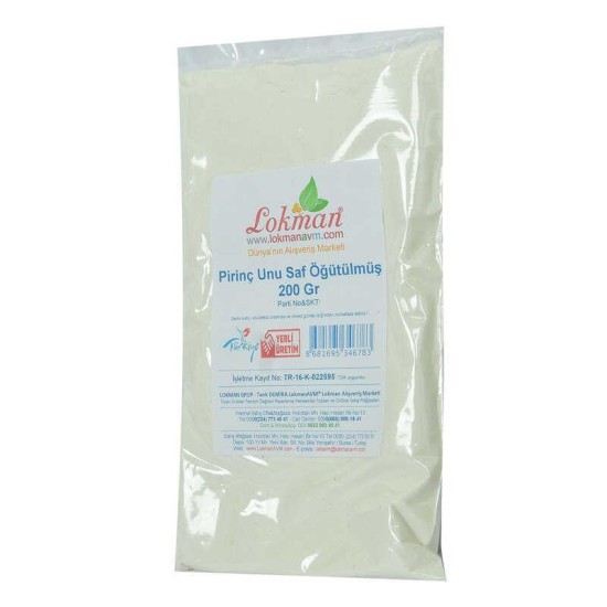 Pirinç Unu Saf Öğütülmüş 200 Gr Paket Pirinç Unu Saf Öğütülmüş 200 Gr Paket