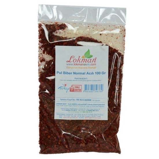 Pul Biber Normal Acılı 100 Gr Paket Pul Biber Normal Acılı 100 Gr Paket