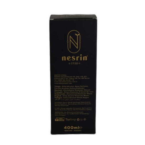 Aşk-ı Harem Kolonyası 80 Derece Özel Seri Kutulu Pet Şişe 400 ML - Eau De Cologne Aşk-ı Harem Kolonyası 80 Derece Özel Seri Kutulu Pet Şişe 400 ML - Eau De Cologne