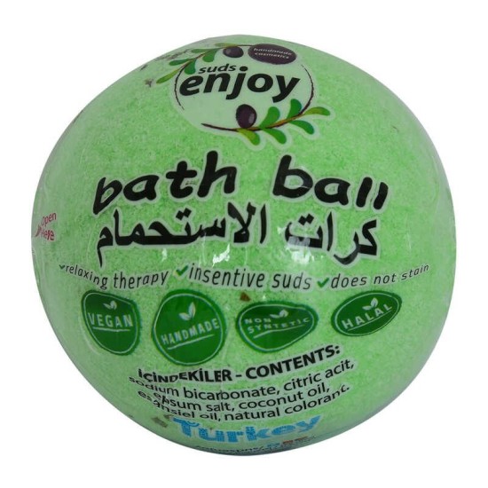 Okaliptuslu El Yapımı Banyo Küvet Topu Sabunu Yeşil 90-120 Gr Okaliptuslu El Yapımı Banyo Küvet Topu Sabunu Yeşil 90-120 Gr