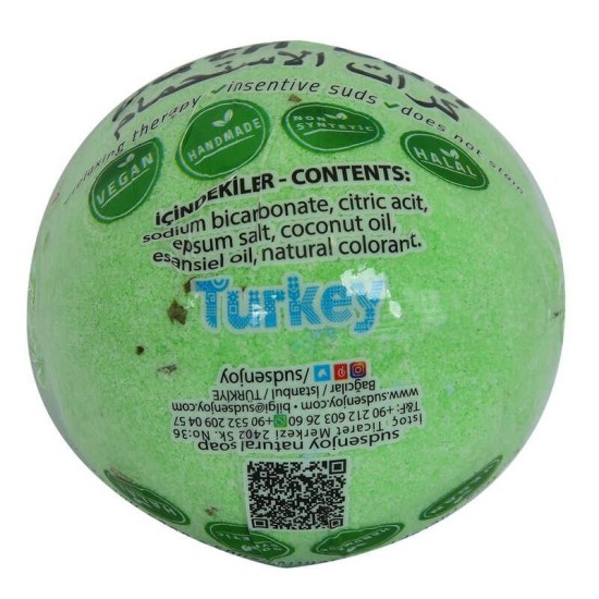 Okaliptuslu El Yapımı Banyo Küvet Topu Sabunu Yeşil 90-120 Gr Okaliptuslu El Yapımı Banyo Küvet Topu Sabunu Yeşil 90-120 Gr