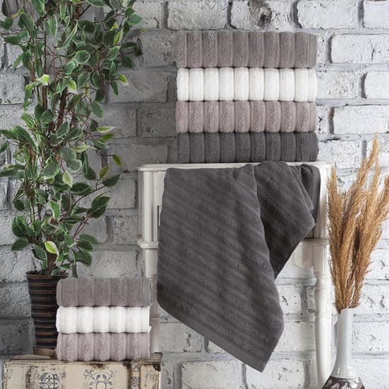 Jakarlı 4lü 70x145 Banyo Havlusu Monna V1 Jakarlı 4lü 70x145 Banyo Havlusu Monna V1