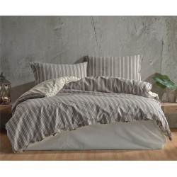 Butik Native Serisi Çift Kişilik Nev Takımı Madras v1 Gri