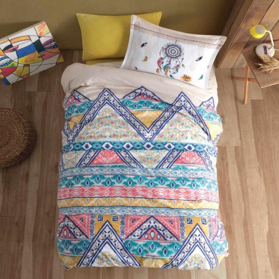 Genç Ranforce Tek Kişilik Nev Takımı Boho v1 Bej Genç Ranforce Tek Kişilik Nev Takımı Boho v1 Bej