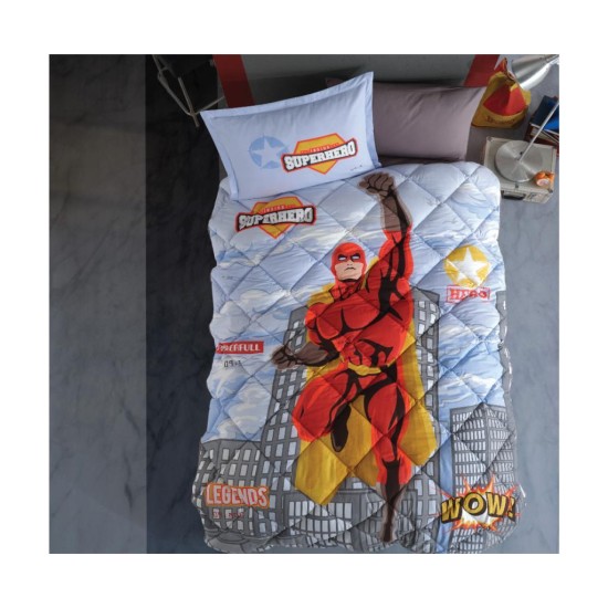 Tek Kişilik Ranforce Genç Desen Uyku Seti Superhero Tek Kişilik Ranforce Genç Desen Uyku Seti Superhero