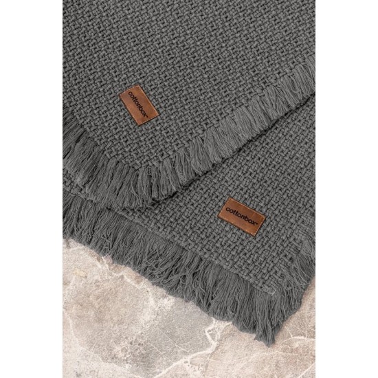 Bath Rug Set Antrasit 2'li 75x125 60x90 Bath Rug Set Antrasit 2'li 75x125 60x90