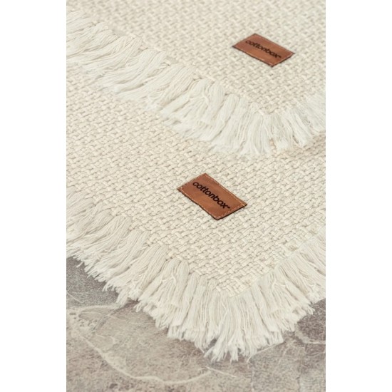 Bath Rug Set Krem 2'li 75x125 60x90 Bath Rug Set Krem 2'li 75x125 60x90