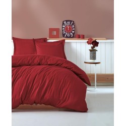 Çift Kişilik Saten Nev Takımı Elegante Stripe Bordo