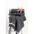 3'lü Jakarlı Havlu Seti Denim Antrasit 50x90 8680108067352