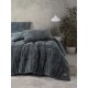 Peluş Çift Kişilik Yorgan Seti Gri Peluş Çift Kişilik Yorgan Seti Gri