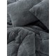 Peluş Çift Kişilik Yorgan Seti Gri Peluş Çift Kişilik Yorgan Seti Gri