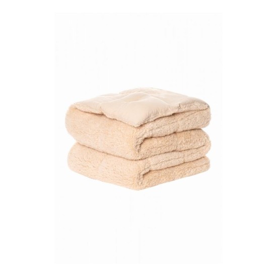 Peluş Çift Kişilik Yorgan Krem Peluş Çift Kişilik Yorgan Krem