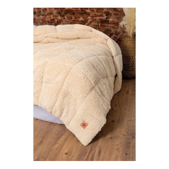Peluş Çift Kişilik Yorgan Krem Peluş Çift Kişilik Yorgan Krem