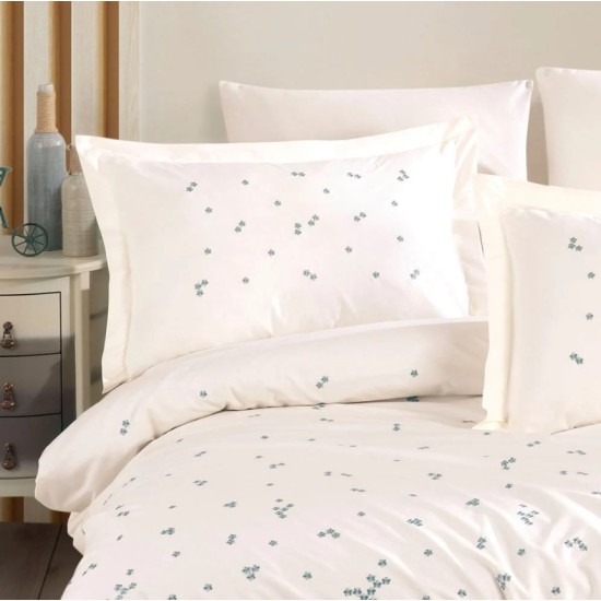 Çift Kişilik Poplin Premium Nakışlı Nev Spring Krem Çift Kişilik Poplin Premium Nakışlı Nev Spring Krem