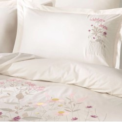 Çift Kişilik Poplin Premium Nakışlı Nev Emilia Krem