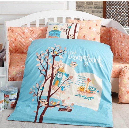 Dream Clock Mavi Poplin Bebek Nev Takımı Dream Clock Mavi Poplin Bebek Nev Takımı