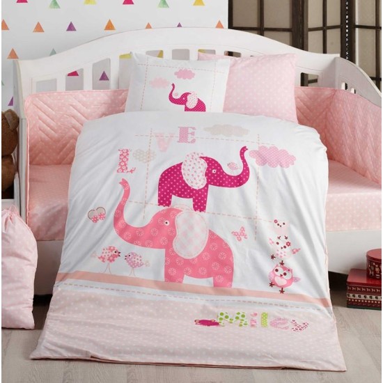 Pretty Pembe Poplin Bebek Nev Takımı Pretty Pembe Poplin Bebek Nev Takımı