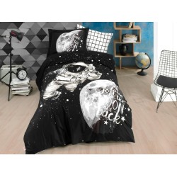 Tek Kişilik Poplin Nev Takımı Galaxy Siyah