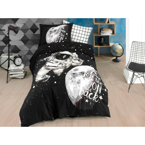 Tek Kişilik Poplin Nev Takımı Galaxy Siyah Tek Kişilik Poplin Nev Takımı Galaxy Siyah