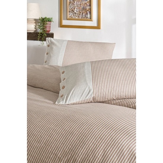 Özdilek Çift Kişilik Ranforce Nev Takımı Natural Line Somon