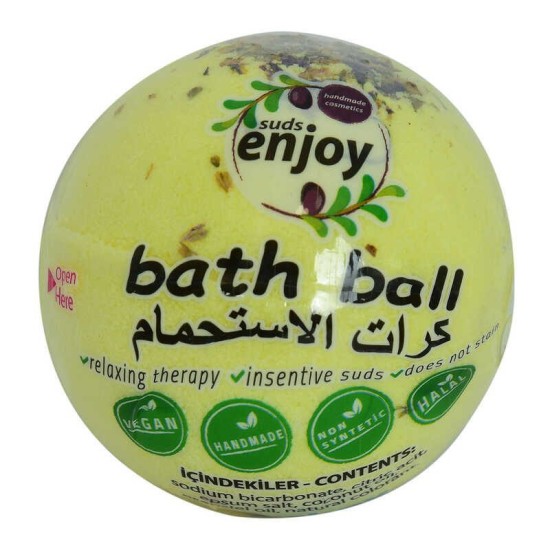 lı El Yapımı Banyo Küvet Topu Sabunu Sarı 90-120 Gr lı El Yapımı Banyo Küvet Topu Sabunu Sarı 90-120 Gr