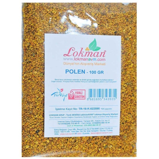 Polen Arı Poleni Doğal 100 Gr Paket Polen Arı Poleni Doğal 100 Gr Paket
