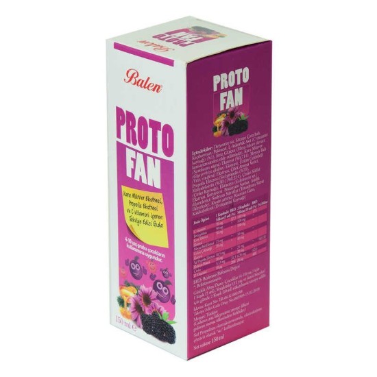 ProtoFan Kara Mürver Propolis Ekstratlı C Vitaminli Takviye Edici Gıda 150 ML ProtoFan Kara Mürver Propolis Ekstratlı C Vitaminli Takviye Edici Gıda 150 ML
