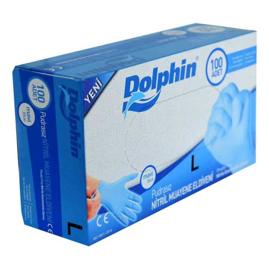 Pudrasız Mavi Nitril Eldiven Büyük Boy (L) 100 Lü Paket Pudrasız Mavi Nitril Eldiven Büyük Boy (L) 100 Lü Paket