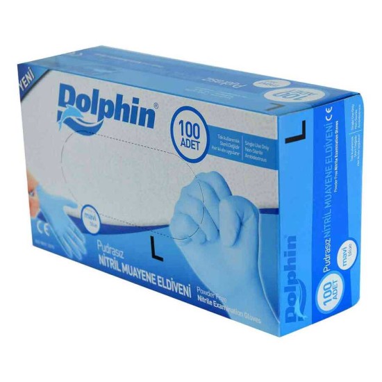 Pudrasız Mavi Nitril Eldiven Büyük Boy (L) 100 Lü Paket Pudrasız Mavi Nitril Eldiven Büyük Boy (L) 100 Lü Paket