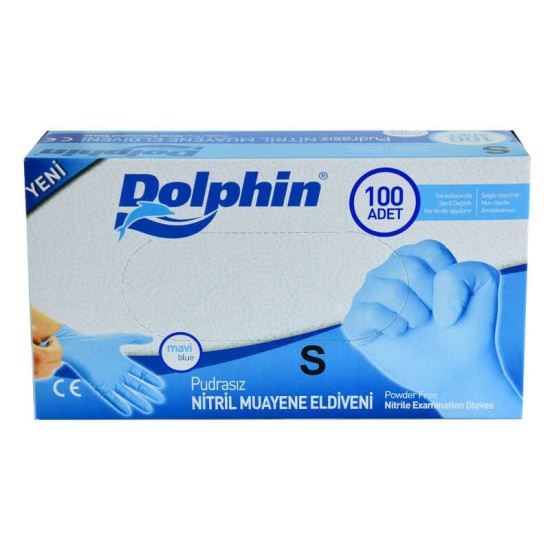 Pudrasız Mavi Nitril Eldiven Küçük Boy (S) 100 Lü Paket Pudrasız Mavi Nitril Eldiven Küçük Boy (S) 100 Lü Paket