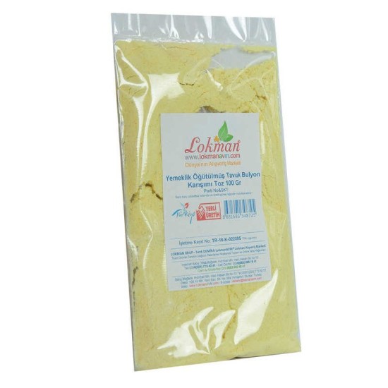 Tavuk Bulyon Toz Yemeklik Öğütülmüş Karışım 100 Gr Paket Tavuk Bulyon Toz Yemeklik Öğütülmüş Karışım 100 Gr Paket